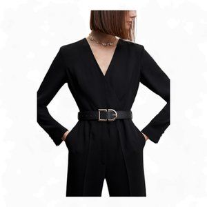 Mango | Belt long jumpsuit